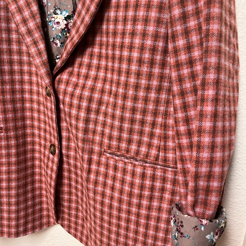 Sundance Pink Checkered Blazer - Picture 3 of 8